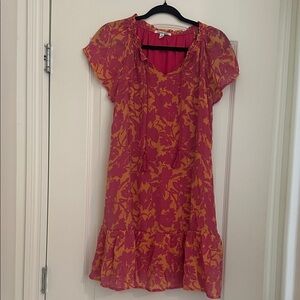 Floral Pink and Orange Dress